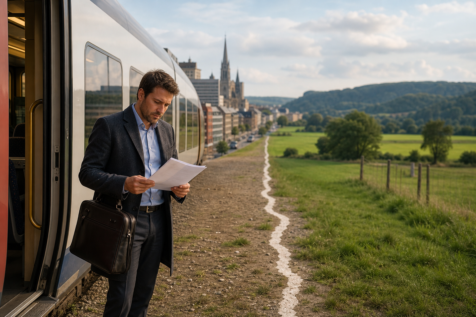 Cross-border commuter visual from Belgium to Luxembourg for consultants.