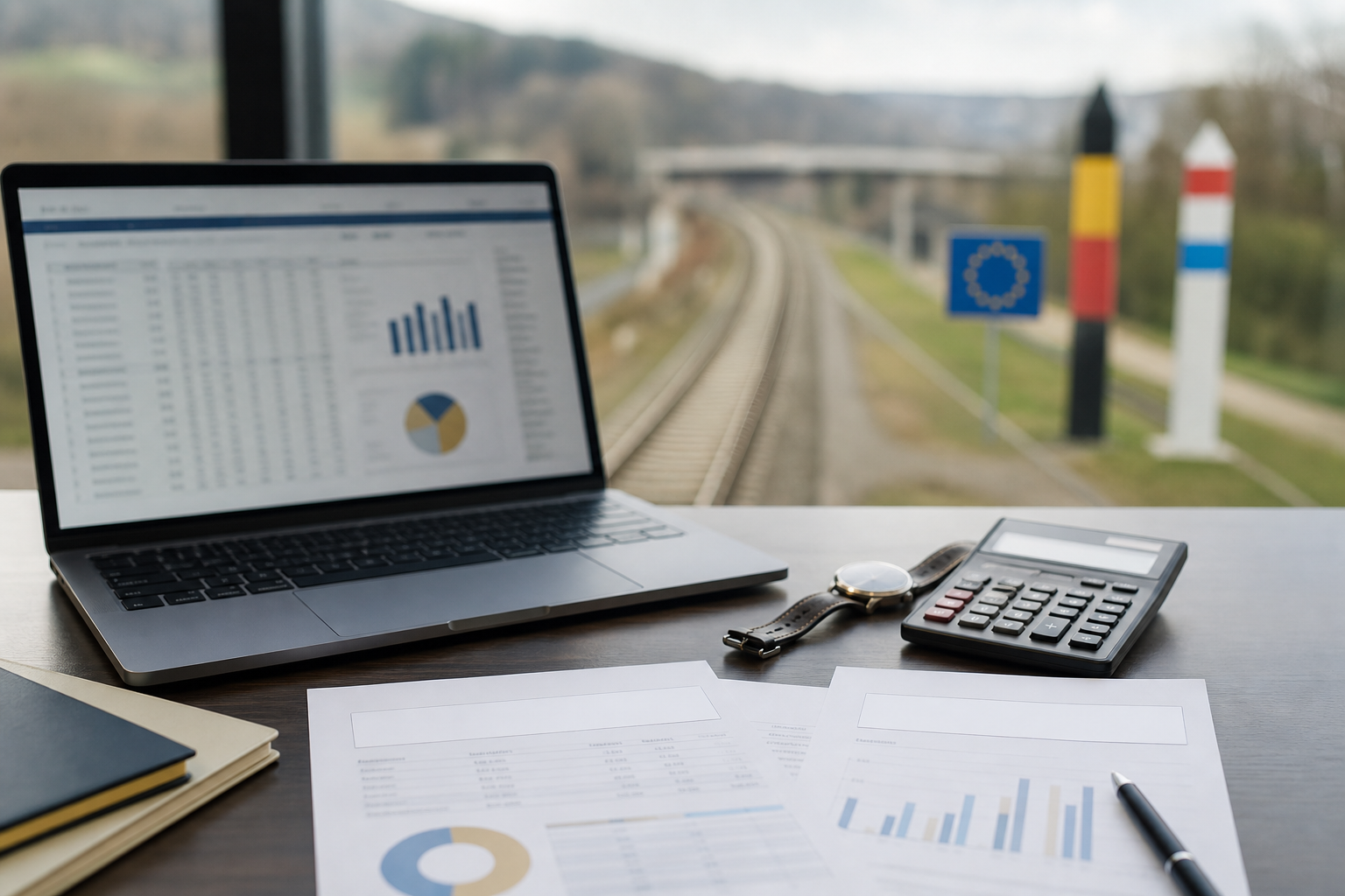 Consultant compliance setup linking tax and social security paperwork to cross-border work.