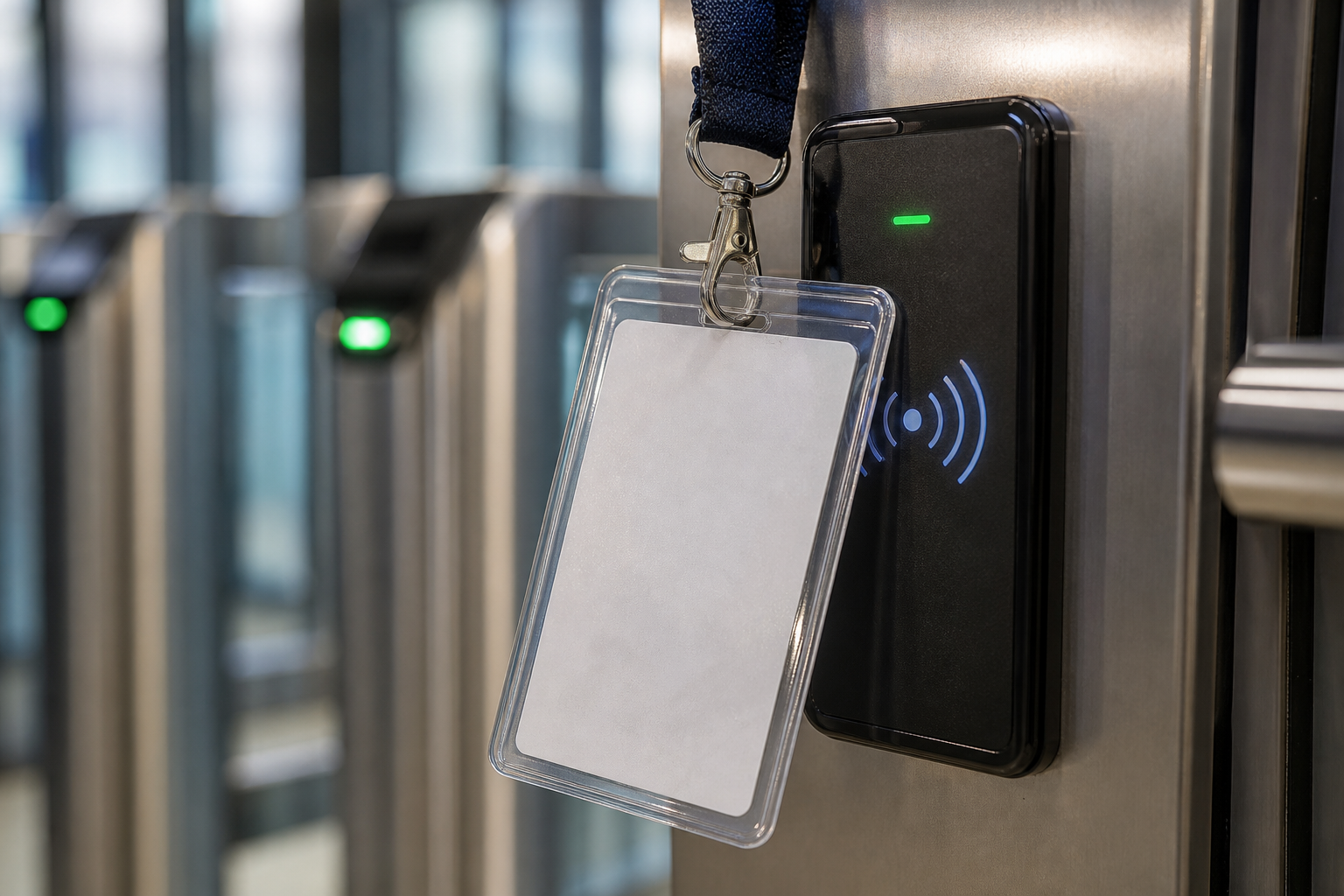 How a site badge is used for access control at EU institutional facilities.