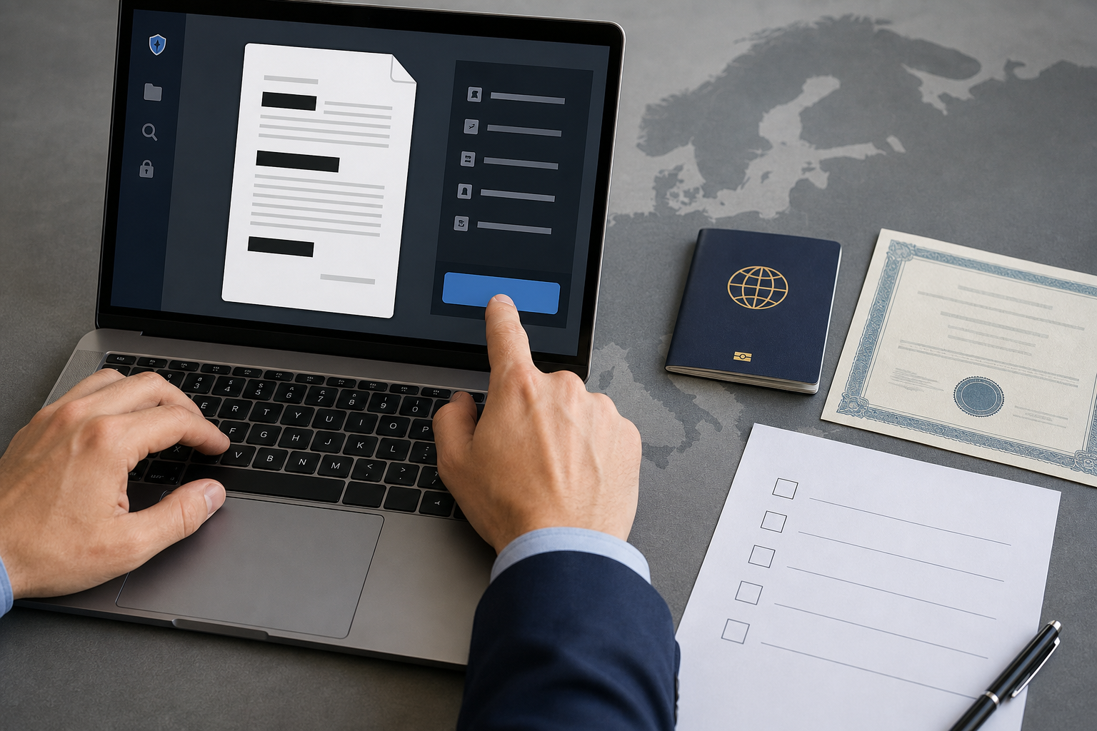Secure handling of consultant profile data and documentation for EU compliance.
